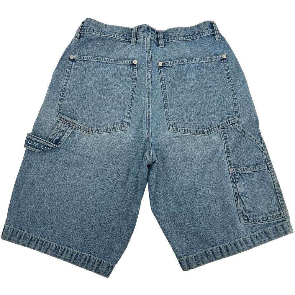 Vintage Mens BUM Equipment Skater Baggy Carpenter Blue Denim Jean Shorts 29x10.5
